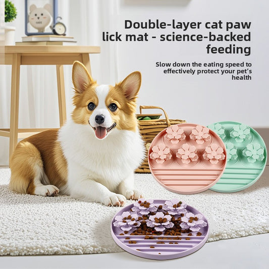 Silicone Pet Slow Feeder Bowl