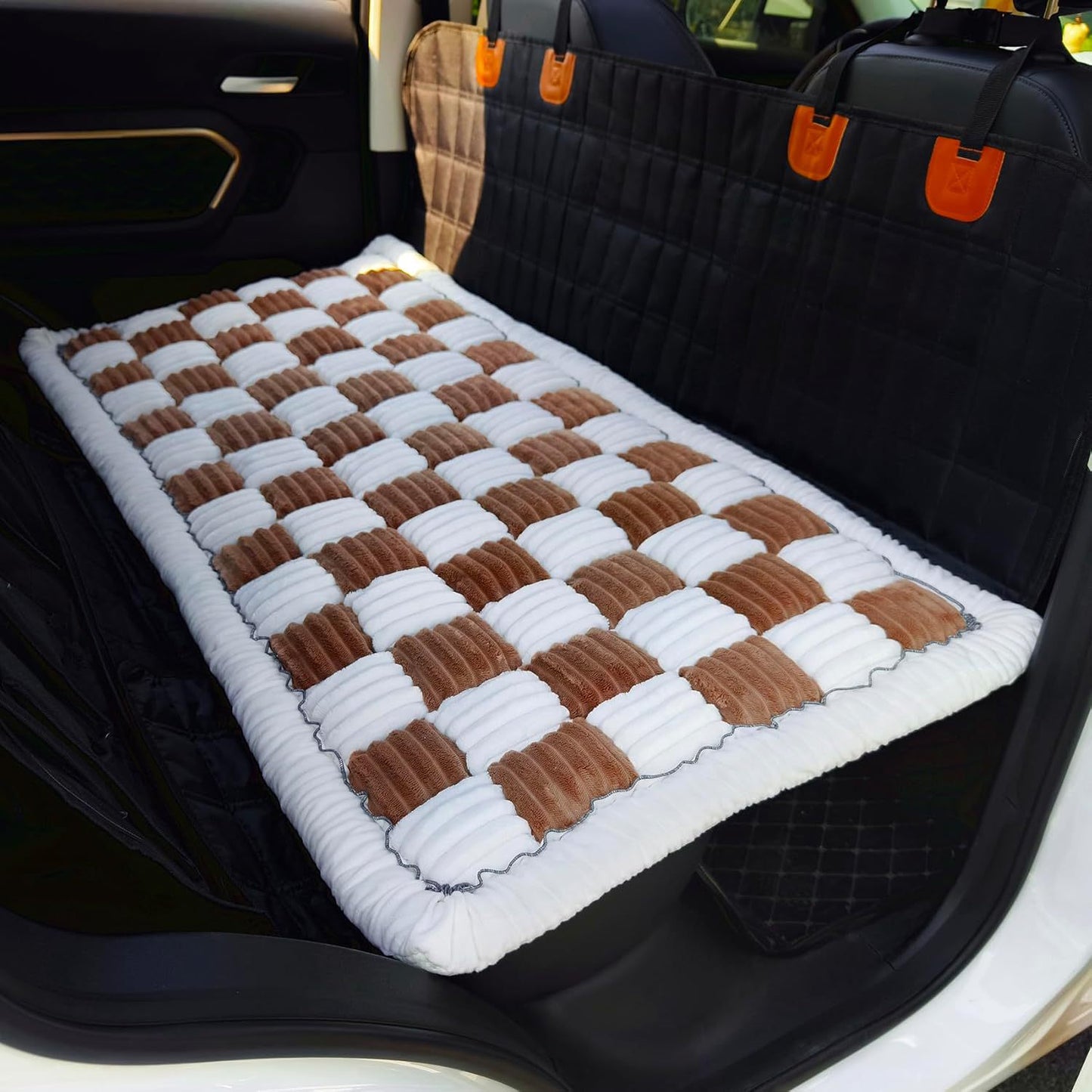 Plush Checkerboard Pet Dog Mat