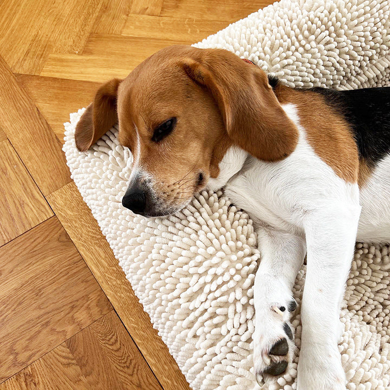 Plush Checkerboard Pet Dog Mat