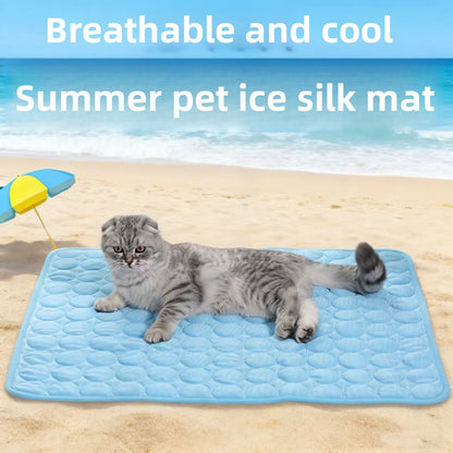 Summer Pet Cooling Pad Ice Silk Mat