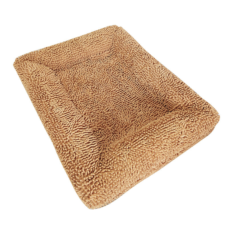 Plush Checkerboard Pet Dog Mat