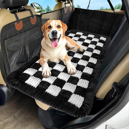 Plush Checkerboard Pet Dog Mat
