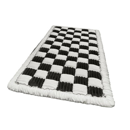Plush Checkerboard Pet Dog Mat