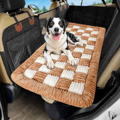 Plush Checkerboard Pet Dog Mat