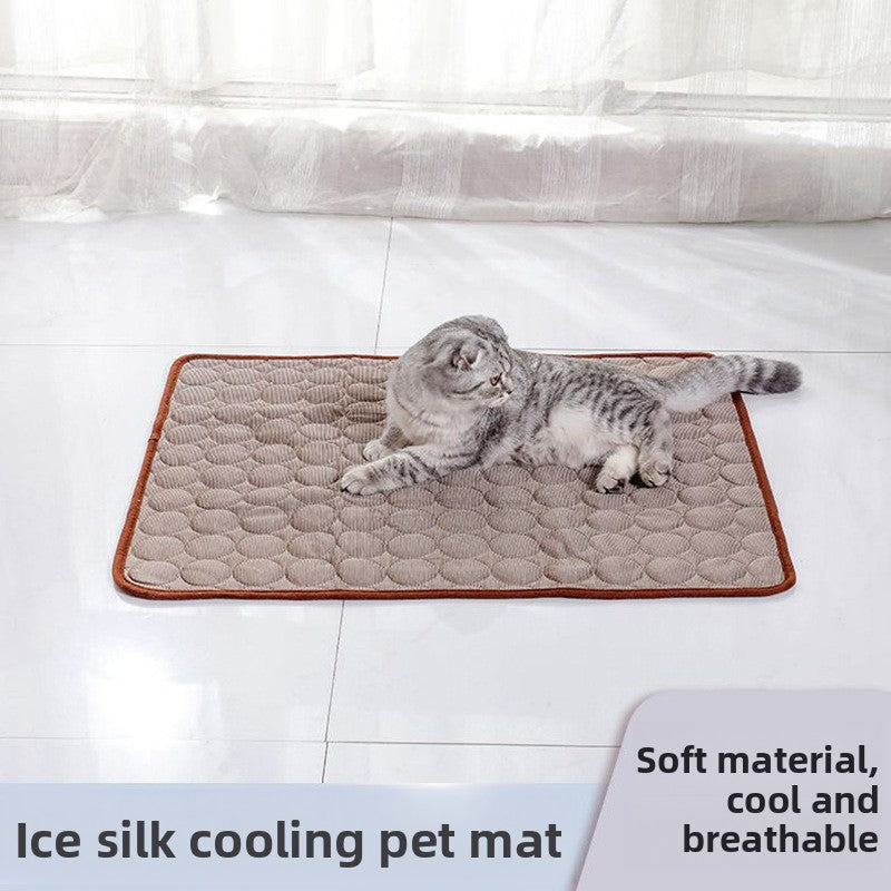 Summer Pet Cooling Pad Ice Silk Mat