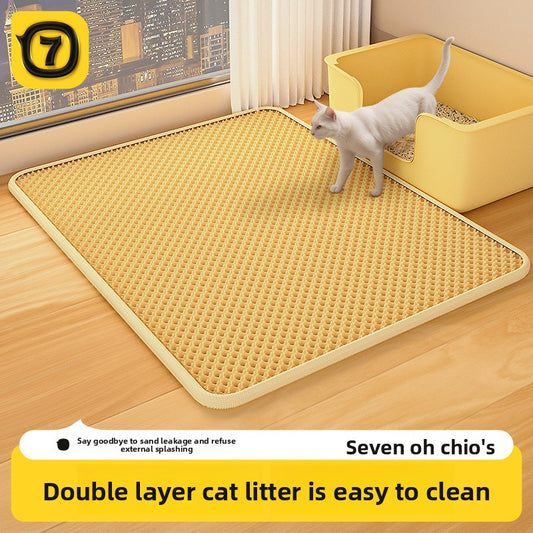 Double Layer Pet Litter Mat with Anti-Splash Design