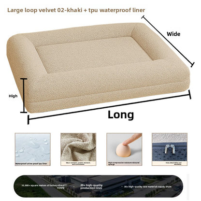 Plush Checkerboard Pet Dog Mat